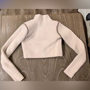 GUIZIO Preowned Cropped Sweater Top open back Size M